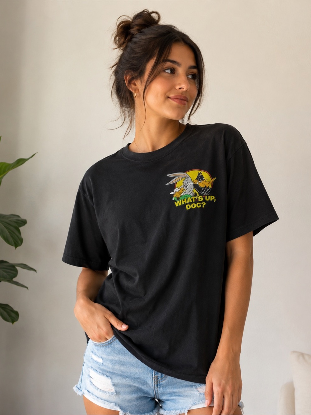 Looney‎ Tunes Bugs Bunny Daffy Duck What's Up Duck Graphic T-Shirt